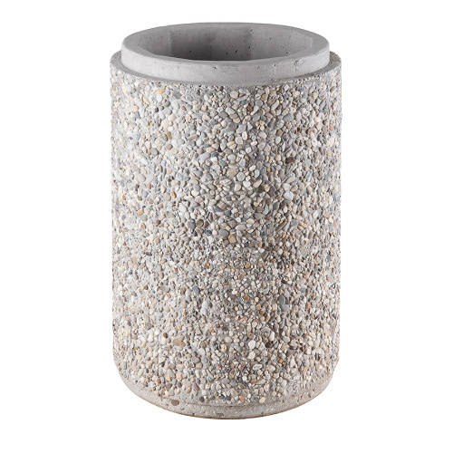 Betonabfallbehälter aus gewaschenem Beton - ohne Deckel