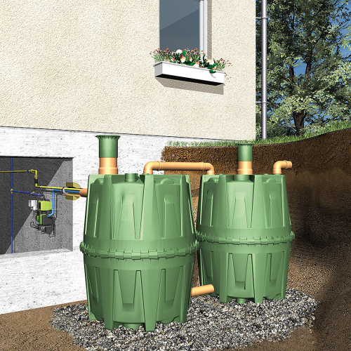 2er Satz Sammelbehälter für Wasser 3200 l