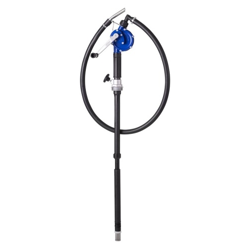 Handkurbelpumpe mit Auslaufschlauch