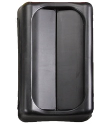 Abfallbehälterdeckel mit Klappe - schwarz