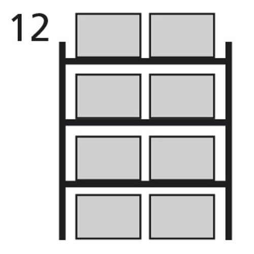 Palettenregal - Tiefe 800 mm