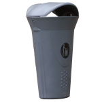 Kunststoffabfallbehälter LUNA mit Deckel 60 l.