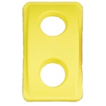 Abfallbehälterdeckel mit rundem Einwurf - gelb