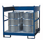 Auffangwanne für den Transport von 4 Fässern, verzinkt