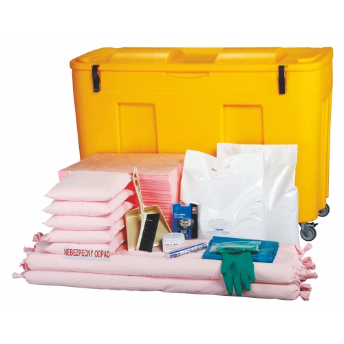 Havariegarnitur in mobiler Box - Chemie