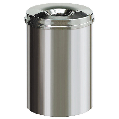 Selbstlöschender Abfallbehälter 30 l - Edelstahl