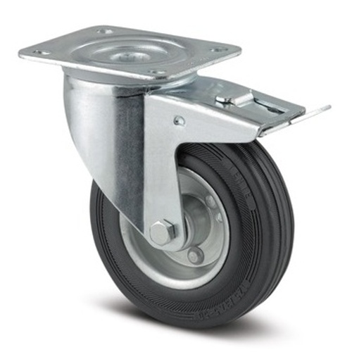 Rad schwenkbar mit Bremse 80mm