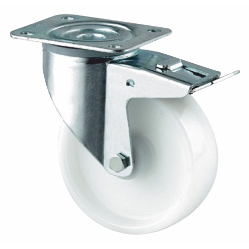 Transportrad Polyamid - schwenkbar mit Bremse 100 mm