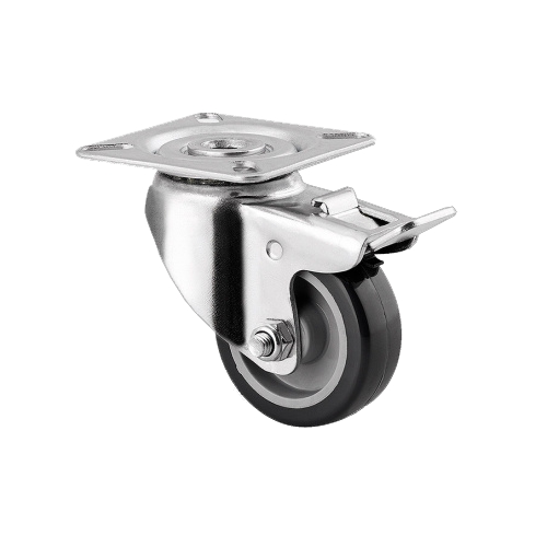 Geräterad mit Befestigungsschrauben und Bremse 50