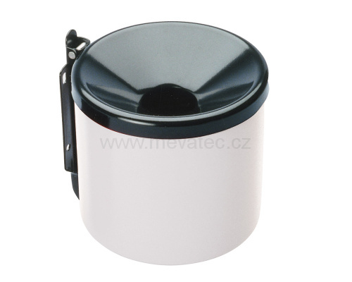 Wandaschenbecher Durchmesser 90mm, weiß/schwarz