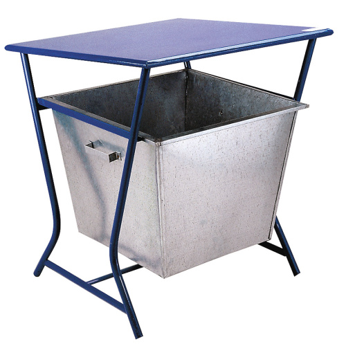 Abfallbehälter Petra mit Dach und herausnehmbarer Einlage - blau