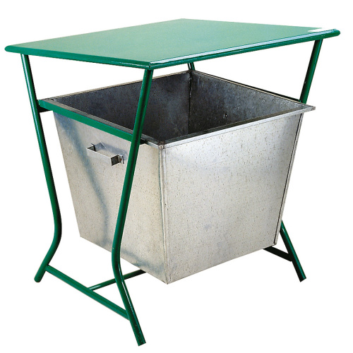 Abfallbehälter Petra mit Dach und herausnehmbarer Einlage - grün