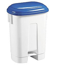 Abfallbehälter Kunststoff Sirius 60 l. - blauer Deckel