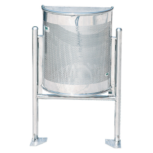 Abfallbehälter Inox - halbrund 30 l.