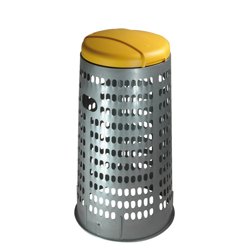 Kunststoffbeutelständer - gelber Deckel