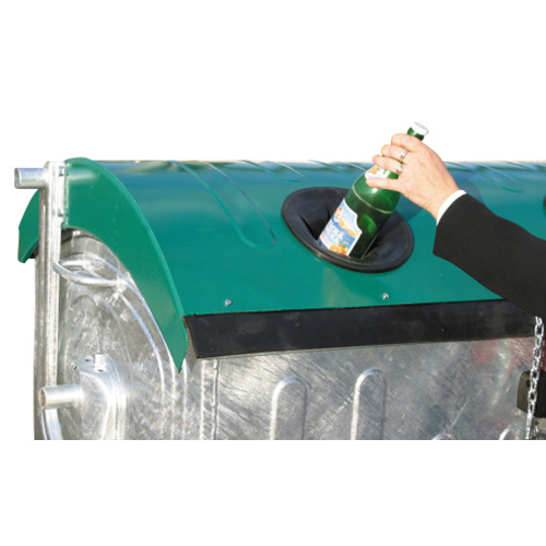 Container feuerverzinktes Metall 1100l - Glas