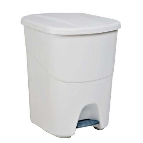 Kunststoffabfallbehälter mit weißem Deckel