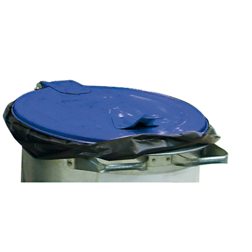 Metallmülleimer 110 lt. - blauer Deckel