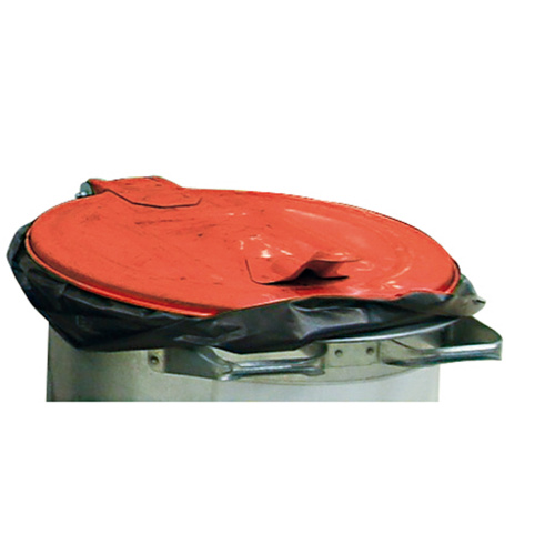 Metallmülleimer 110 lt. - roter Deckel