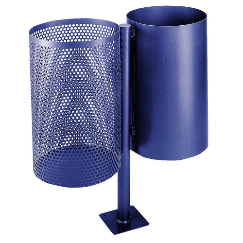 Abfallbehälter doppelt - blau 2x30 l.