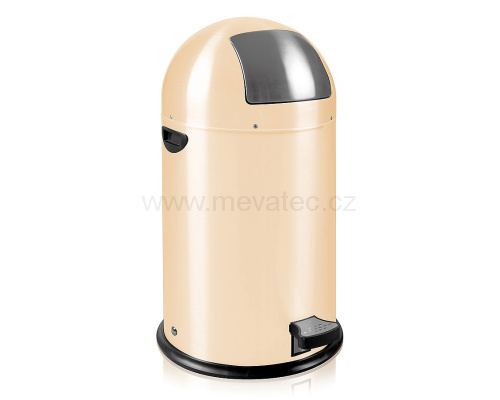 Abfallbehälter mit Metalleinsatz - Trittmechanismus beige