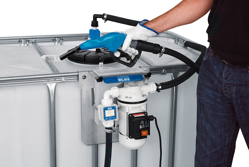 Konsole mit Pumpensystem für Ad Blue für IBC Container
