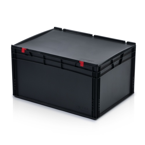 Kunststofftransportkiste EURO 800x600x435 mm mit Deckel