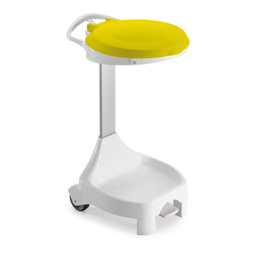 Beutelhalter Kunststoff stabil gelber Deckel