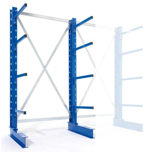 Konsolenregal einseitig Basisfeld 2500/500 mm LIGHT