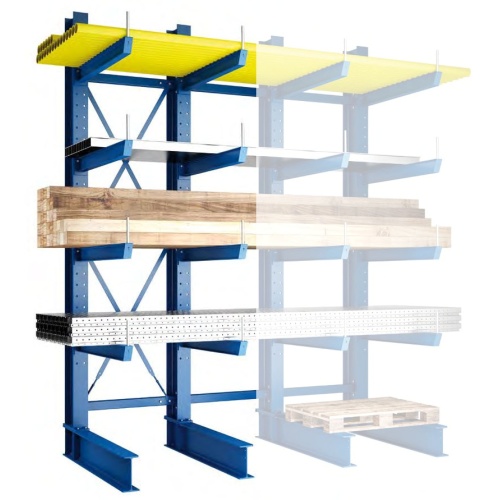 Konsolenregal einseitig Basisfeld 2500/400mm MEDIUM