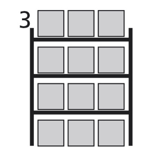 Palettenregal Basisfeld 2700 x 1100 x 4400 mm 12 Paletten