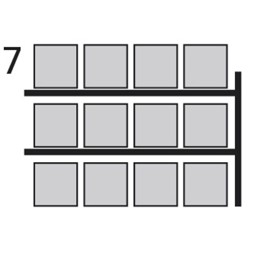 Palettenregal Anbaufeld 3600 x 1100 x 2700 mm 12 Paletten