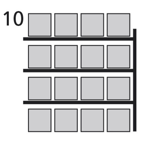 Palettenregal Anbaufeld 3600 x 1100 x 4400 mm 16 Paletten