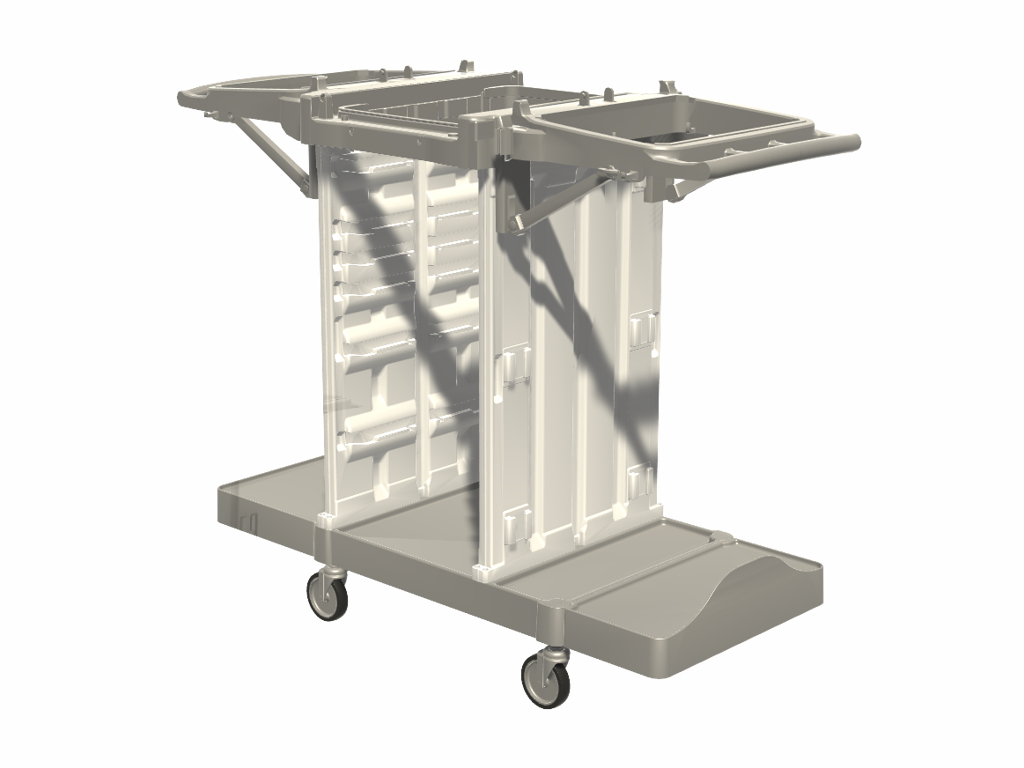 Reinigungswagen mit drei Beuteln 120 l.