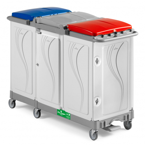 Reinigungswagen mit drei Kammern