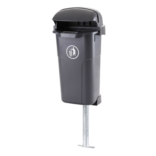 Kunststoffabfallbehälter Urban - 50 l - schwarz