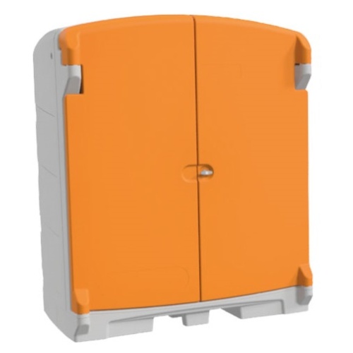 Abgedeckte Kunststoff-Auffangbecken für 2 Fässer