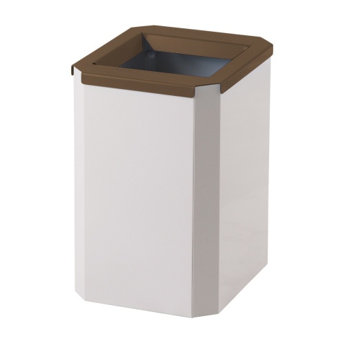 Abfallbehälter niedrig braun