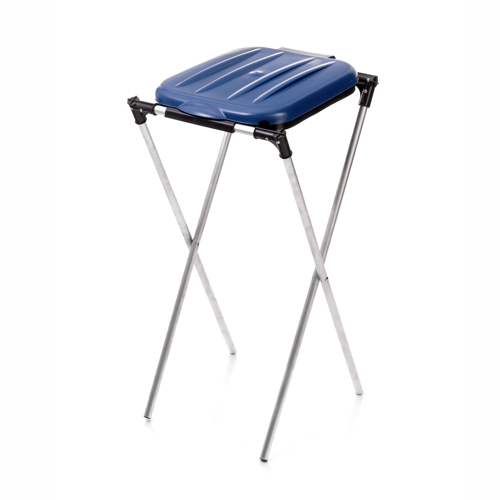 Einzelner Sackständer mit Kunststoffdeckel - blau