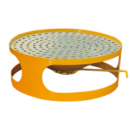 Deckel für Betonabfallbehälter mit Aschenbecher - gelb