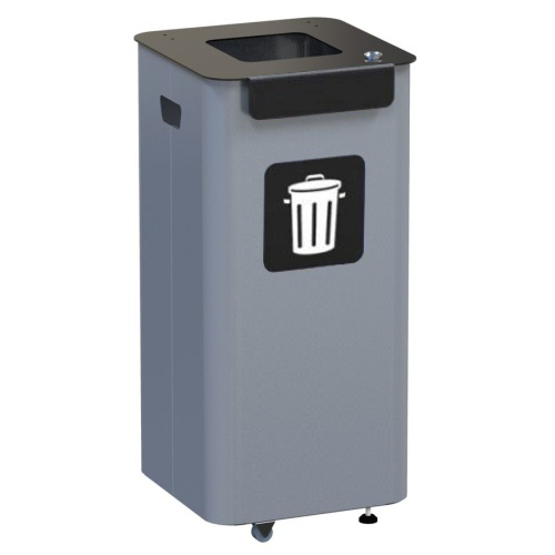 Abfallkorb aussen - schwarz