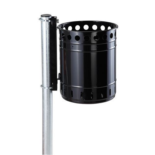 Aussenabfallbehälter mit Schloss ohne Ständer 35 l, schwarz