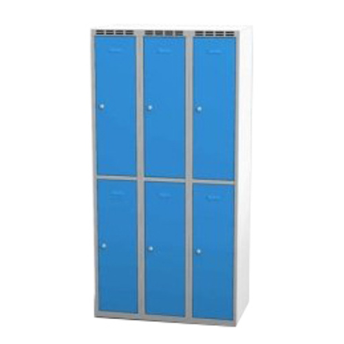 Kleiderschrank getrennt B 900 mm - grau/blau