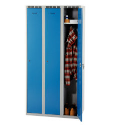 Kleiderschrank B 900 mm - grau/blau