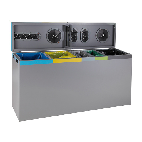 Fünffachabfallbehälter für Sortierabfälle