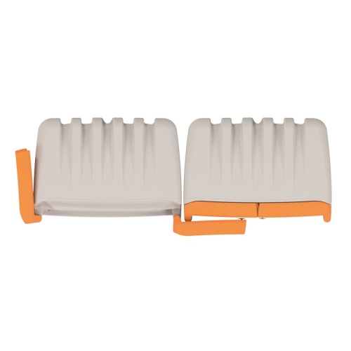 Abgedeckte Kunststoff-Auffangbecken für 4 Fässer / 1 IBC