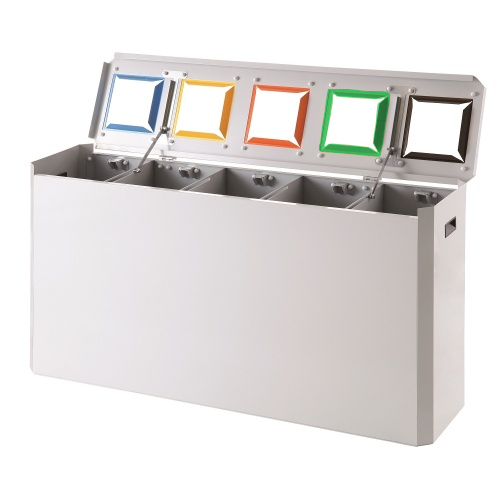 Fünfteiliger Abfallsortierbehälter