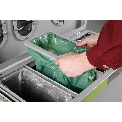 Fünffachabfallbehälter für Sortierabfälle