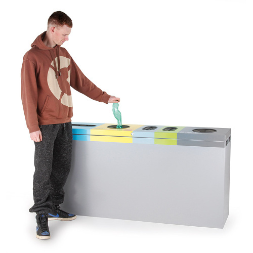 Fünffachabfallbehälter für Sortierabfälle