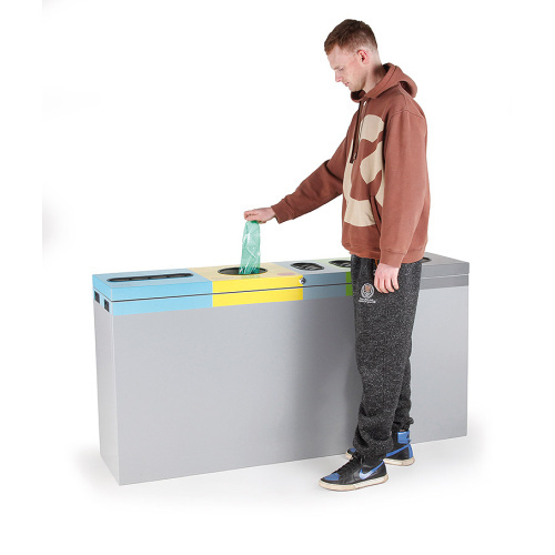 Fünffachabfallbehälter für Sortierabfälle